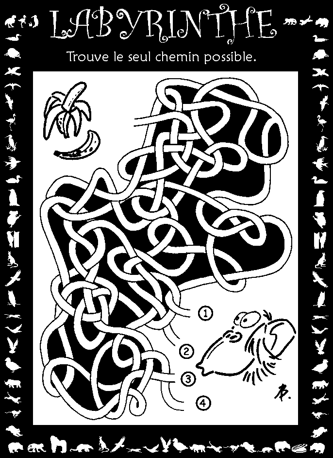 Labyrinthe : chimpanz et bananes