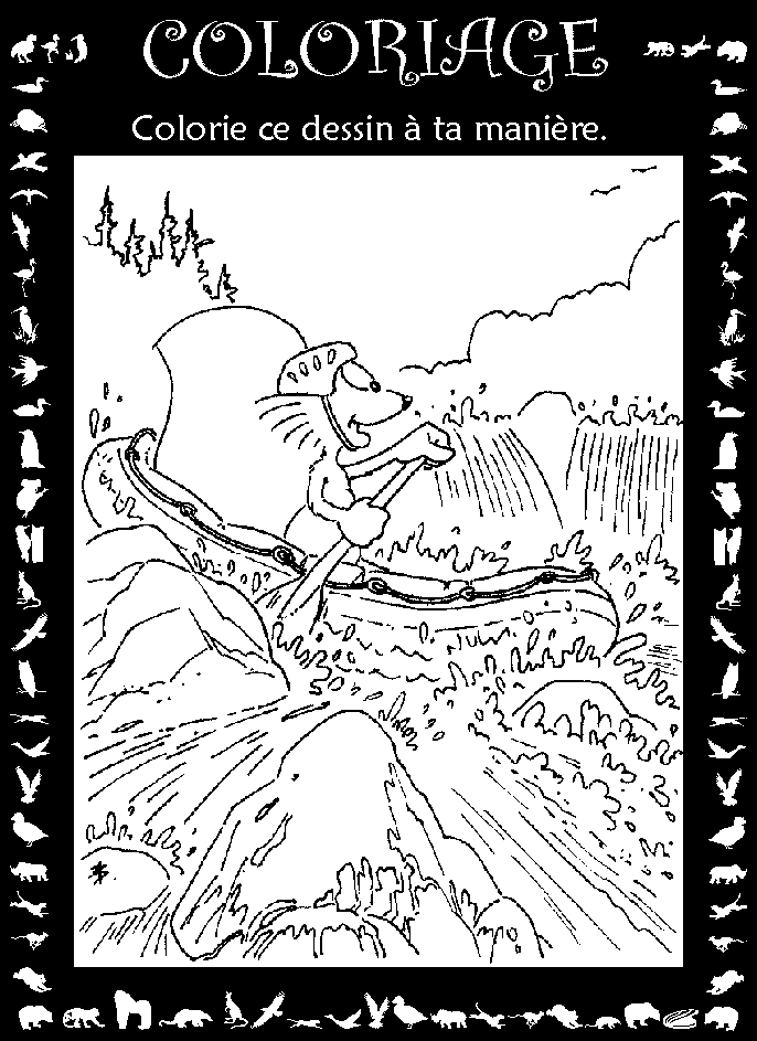 Ecureuil maniant le raft